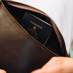 Nexus Leather Belt Bag // Antique Brown