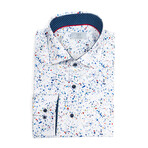 Splatter Slim-Fit Long Sleeve Button Up Shirt // Multicolor (3XL)