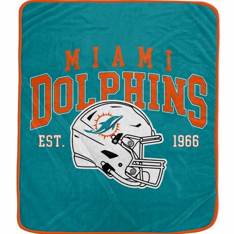 Vintage Arch Block Blanket // Miami Dolphins