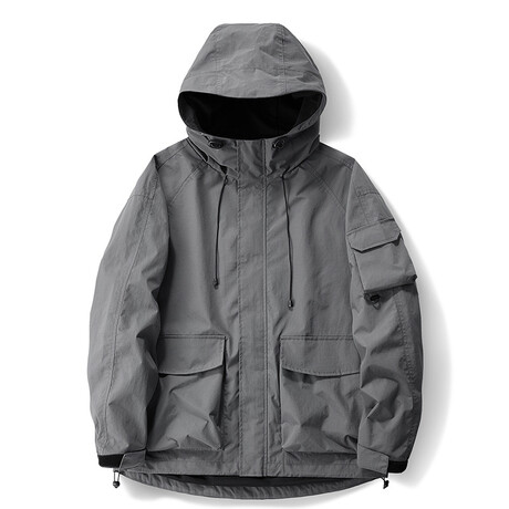 Utility Hooded Jacket Jacket // Gray (XS)