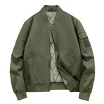 Lined Bomber Jacket // Army Green (M)