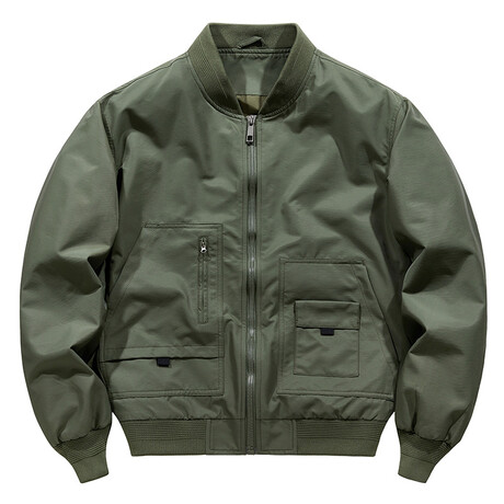 Insulated Bomber Jacket // Army Green (XS)