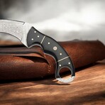 Damascus Karambit Knife // Black Micarta