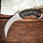 Damascus Karambit Knife // Black Micarta