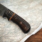 Damascus Skinner Knife // Groovy