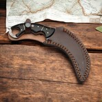 Damascus Karambit Knife // Black Micarta