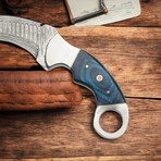 Damascus Karambit Knife // Steelo Blue