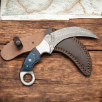 Damascus Karambit Knife // Steelo Blue