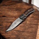 Damascus Skinner Knife // Groovy