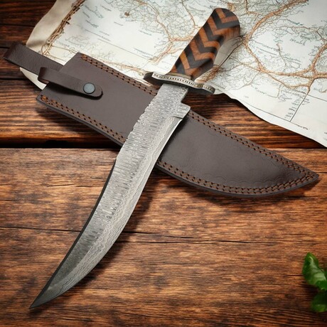 Olivia Damascus Bowie Knife