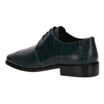 L43 // Patent Leather Lizard Print Oxford Shoes // Navy Blue (US: 7)