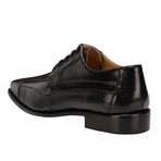 1107 // Patent Leather Croc Print Oxford Shoes // Black (US: 9)