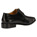 1107 // Patent Leather Croc Print Oxford Shoes // Black (US: 8.5)