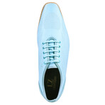 Lava //Textile & Suede Leather Derby Shoes // Light Blue (US: 11)