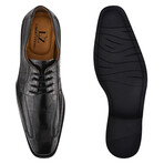 1107 // Patent Leather Croc Print Oxford Shoes // Black (US: 11)