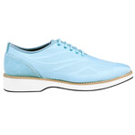 Lava //Textile & Suede Leather Derby Shoes // Light Blue (US: 11)