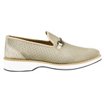 Jack // Textile & Leather Textured Loafers // Beige (US: 10.5)