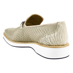 Jack // Textile & Leather Textured Loafers // Beige (US: 10.5)