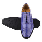 Dallas // Leather Brogue Oxford Shoes // Purple (US: 8.5)