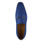 Jack // Textile & Leather Textured Loafers // Royal Blue (US: 9.5)