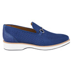 Jack // Textile & Leather Textured Loafers // Royal Blue (US: 10.5)