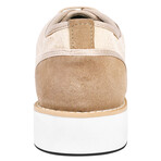 Lava //Textile & Suede Leather Derby Shoes // Beige (US: 9.5)