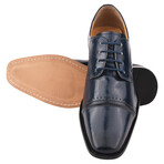 Bruce // Leather Brogue Shoes // Navy Blue (US: 10.5)