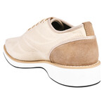 Lava //Textile & Suede Leather Derby Shoes // Beige (US: 10)