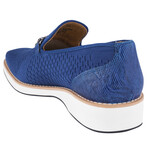 Jack // Textile & Leather Textured Loafers // Royal Blue (US: 11)