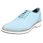 Lava //Textile & Suede Leather Derby Shoes // Light Blue (US: 10.5)