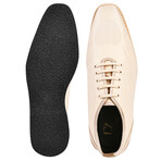 Lava //Textile & Suede Leather Derby Shoes // Beige (US: 7)