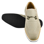 Jack // Textile & Leather Textured Loafers // Beige (US: 7)