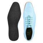 Lava //Textile & Suede Leather Derby Shoes // Light Blue (US: 10)