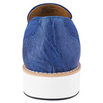 Jack // Textile & Leather Textured Loafers // Royal Blue (US: 9.5)