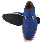 Jack // Textile & Leather Textured Loafers // Royal Blue (US: 9.5)