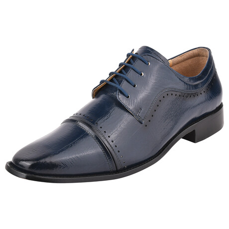 Bruce // Leather Brogue Shoes // Navy Blue (US: 7)