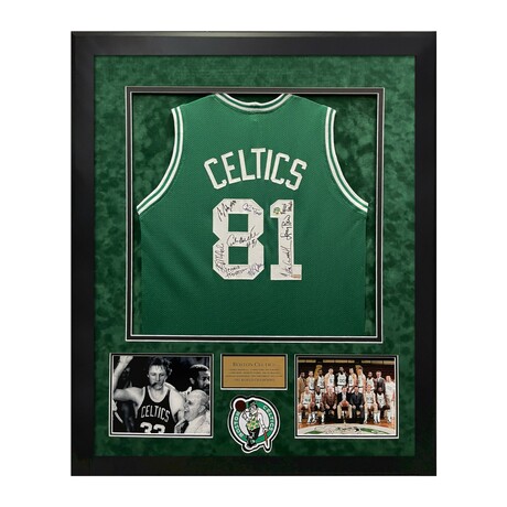 1981 Boston Celtics Team // Autographed Jersey + Framed