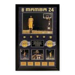 Kobe Bryant // Los Angeles Lakers // Unsigned Collage + Commemorative Rings + Framed