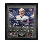 Tom Brady // New England Patriots // Autographed Photograph + Commemorative Rings + Framed // 1