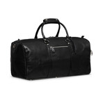 21" Leather Duffel Bag + Free Matching Dopp Kit // Black 