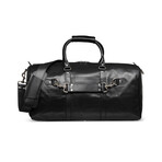 21" Leather Duffel Bag + Free Matching Dopp Kit // Black 