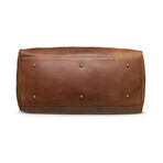 21" Leather Duffel Bag + Free Matching Dopp Kit // Saddle Brown 