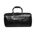 21" Leather Duffel Bag + Free Matching Dopp Kit // Black 