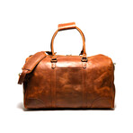 Tourist 23" Leather Duffel Bag + Free Matching Dopp Kit // Saddle Brown 