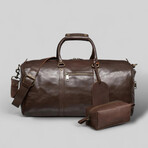 Tourist 23" Leather Duffel Bag + Free Matching Dopp Kit  // Antique Brown