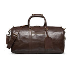 Tourist 23" Leather Duffel Bag + Free Matching Dopp Kit  // Antique Brown