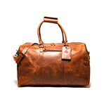 Tourist 23" Leather Duffel Bag + Free Matching Dopp Kit // Saddle Brown 