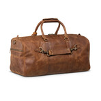 21" Leather Duffel Bag + Free Matching Dopp Kit // Saddle Brown 