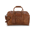 20" Big Mouth Leather Luggage Bag // Saddle Brown