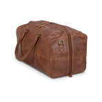 20" Big Mouth Leather Luggage Bag // Saddle Brown